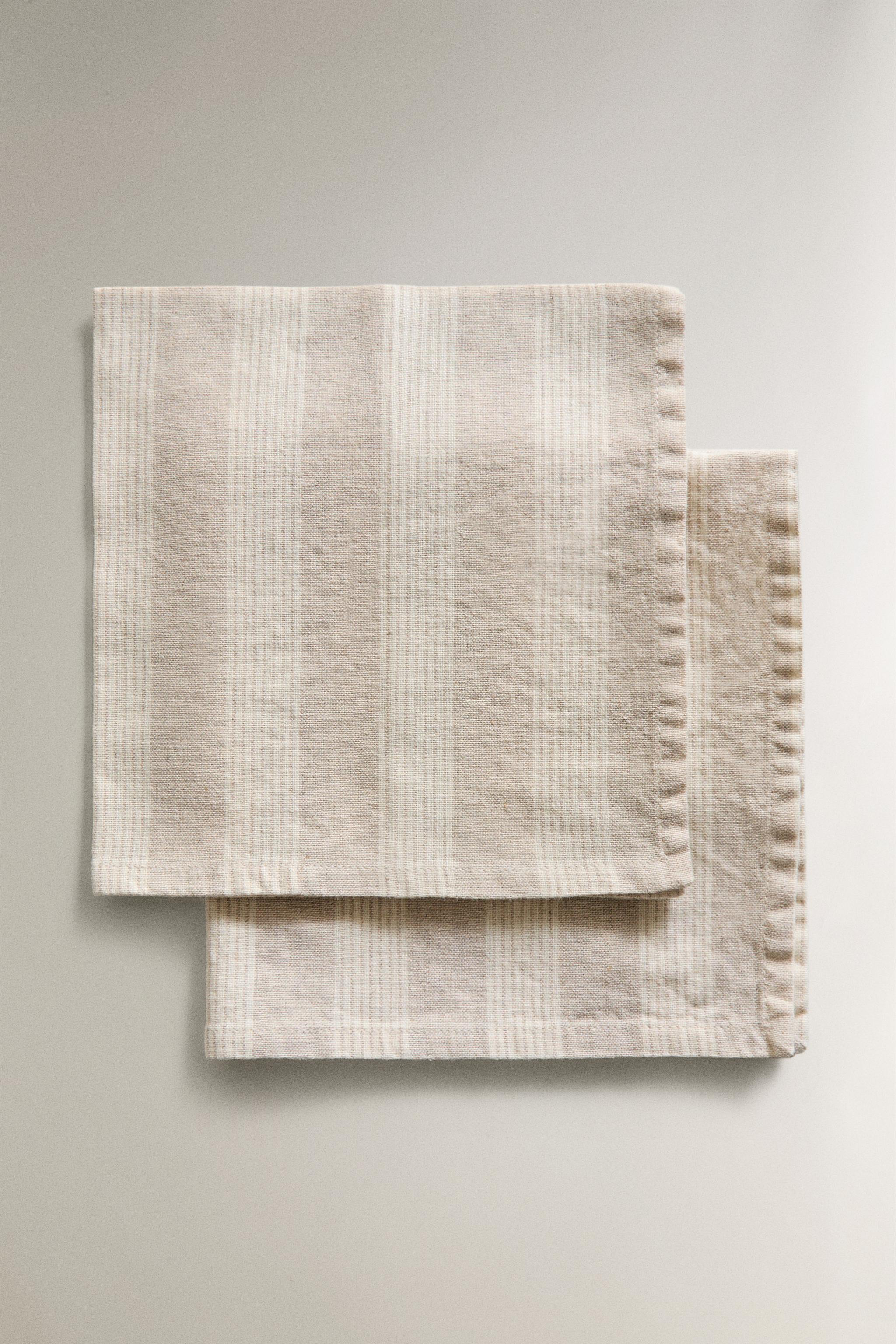 PACK FADED LINEN STRIPED NAPKINS (PACK OF 2)